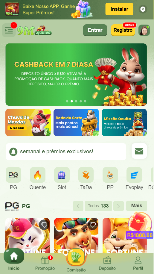 9M, uma plataforma moderna de apostas com slots, cassino ao vivo e esportes